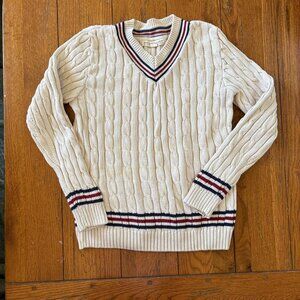 Hope & Henry Women's Cream and White Jumper